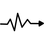 Ikona, kurā attēloti sirdsdarbības monitora līnija